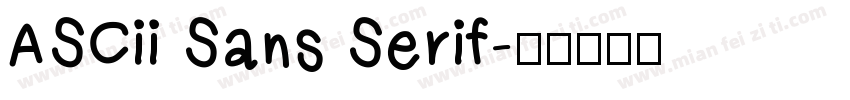 ASCii Sans Serif字体转换
